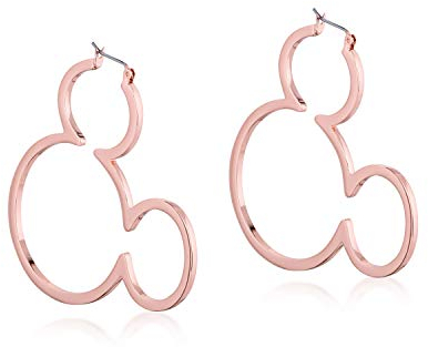 Disney Mickey Mouse Hoop Ohrringe, vergoldet mit Roségold