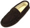SNUGRUGS Damen Clara Low-Top Lammwolle Mokassin Hausschuhe, dunkelbraun, 42 EU