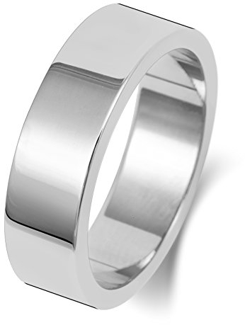 Platin 950 6mm Flach Form Herren/Damen - Trauring/Ehering/Hochzeitsring WJS18828PT950