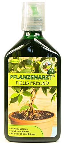 PFLANZENARZT® Ficus Freund Konzentrat, Organisch-mineralischer NPK-Flüssigdünger für Ficusse mit Calcium, 350ml