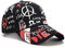 XibeiTrade Graffiti-Baseballkappe, modisch, Persönlichkeit, Hiphop, Straßentrend, Schwarz, MEDIUM