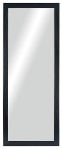 CHELY INTERMARKET MOD128 Espejo Pared Vertical Decorativo Grande Estilo Moderno Marco Madera Cuerpo Entero Elegante 35x140 cm Negro Ideal Recibidor Dormitorio Baño Incluye Kit Montaje