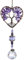 H&D HYALINE & DORA Sun Catcher Purple Crystal Tree of Life Rainbow Maker Hanging Ornament for Window, Home and Car Decor