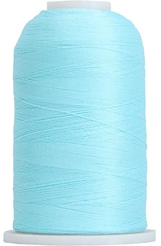 Threadart Glow In The Dark Maschinen-Stickgarn, 1000 m, kompatibel mit Brother Janome Pfaff Babylock Singer Bernina Husqvarna und den meisten Heim-Stickmaschinen, Blaugrün