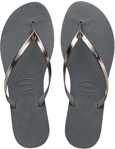 Havaianas - You Metallic, Sandali Comodi, Eleganti E Versatili, Cinturini Sottili Con Finitura Metallizzata, Tacco Piccolo, Donna