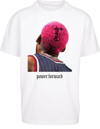 Mister Tee Herren Power Forward Oversize Tee T-Shirt, White, XL