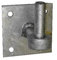 2 x Heavy Duty Galvanised 19mm Hook on 4 x 4 Plate with Extended Shoulder - Farm/Field Gate Square Hanger
