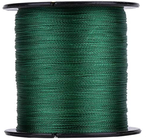 Lenza da pesca, Lenze monofilo,300 m Verde PE intrecciato a 4 fili Lenze da pesca super resistenti Multi-filamento Corda per pesci a bassa elasticità Design leggero Attrezzo (3)