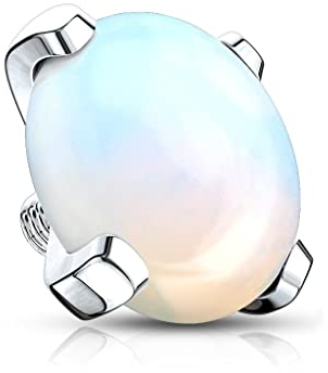 Paula & Fritz® Aufsatz-Dermal Anchor 5-mm Regenbogen 316L Chirurgenstahl 1,6-mm Gewinde Haut-Anker Skin Diver Implantat Kugel