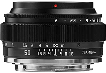 TTArtisan 50mm F2 Full Frame Obiettivo Fotocamera Grande Apertura Manuale Fisso Fotocamera Lens per Fuji Telecamere