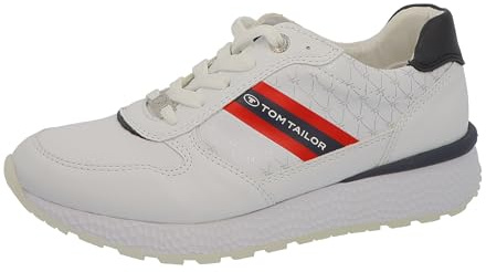 TOM TAILOR Damen 5398007 Sneaker, White Navy, 37 EU