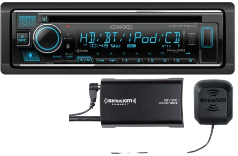 KENWOOD KDC-BT782HD CD Receiver w Bluetooth, HD Radio, Alexa Built-in, Spotify and Pandora Internet Radio Link for iPhone or Android Phone, SiriusXM Ready | Plus SXV300V1 SiriusXM Tuner