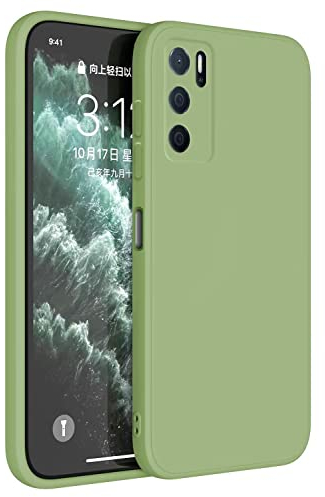 Topme Funda para OPPO A16 / OPPO A16s / OPPO A54s (6.52 Inches) Carcasa Caja Case Estuche, Funda Protectora de Piel de Silicona TPU - Verde Matcha