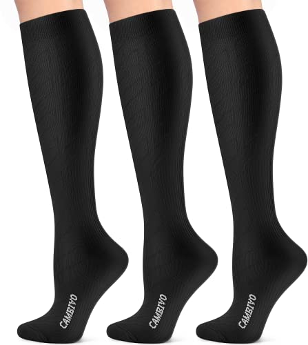 3 Paar Kompressionsstrümpfe Herren Damen, Stützstrümpfe, Compression Socks, Kompressionssocken, Thrombosestrümpfe für Erholung, Laufen, Reise, Flug, Shifahren, Alltag