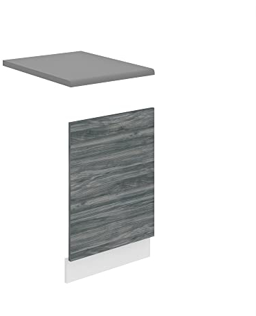 Belini Frontale Lavastoviglie PO. Frontale Lavastoviglie Larghezza 45 cm Pannello Frontale per Lavastoviglie Senza Maniglia, Glamour Wood