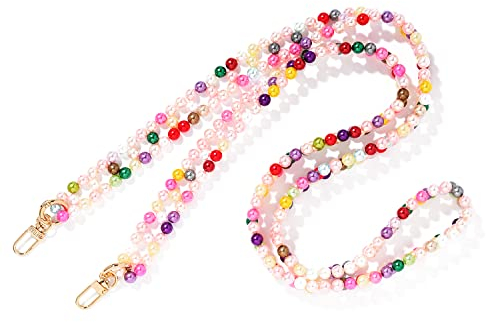 ETUUI Emily Chain Konfetti I Handykette mit Karabinern I Universale Kette Halsband zum Umhängen I Handykette Umhängeband kompatibel für alle Smartphones