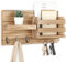 Lwenki Post-Organizer für Wandmontage, Schlüsselhalter mit Ablage inklusive Briefhalter und Haken für Mäntel, Hundeleinen, rustikales Holz mit bündiger Montage (41,9 x 22,1 x 8,9 cm) (Holz)