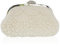 Aovtero Pearl Clutch, Brauttasche, Geldbörse, Damen, Hochzeit, Abschlussball, Abendtasche, formelle Handtasche mit Perlen und Kette, Elfenbein, Weiß