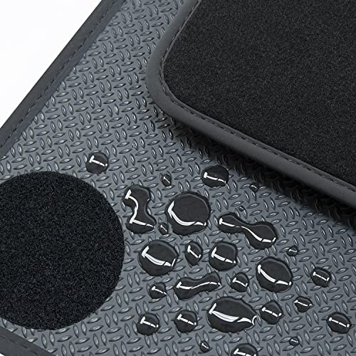 tuning-art Fußmatten passend für BMW X5 F15 X6 F16 2013/2014-11/2018 | 4-teilig 100% passgenau Allwetter Wasserfest Befestigungssystem Bandeinfassung Handeingearbeitete Ziernähte Velours