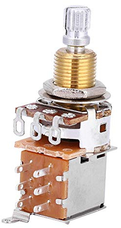 Dioche Push Pull Potentiometer, A500K Elektrische Gitarre Linear Potentiometer Tone Pull Taste Schalter Topf Pickup Schalter