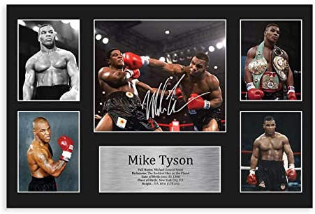 MAHWER Mike Tyson Poster auf Leinwand, Unterschrift, Schlafzimmer, Dekoration, Sport, Landschaft, Büro, Raumdekoration, Geschenk, ungerahmt, 30 x 45 cm