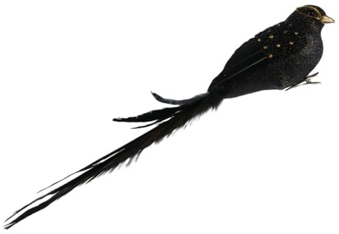 Dadeldo Living & Lifestyle Baumschmuck Baumclip Vogel 50cm schwarz Weihnachtsdeko