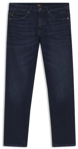 BOSS Herren Delaware BC-L-C Blaue Slim-Fit Jeans aus komfortablem Stretch-Denim