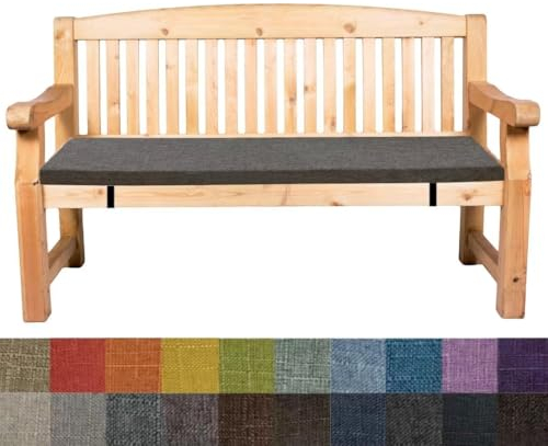 3CM Dicke Sitzauflage Sitzkissen Bank, Bankauflage Bankkissen, Waschbare Stuhlkissen Bankpolster, Gartenbank Auflage Outdoor, Sitzkissen Groß für Stuhl Boden Bürostuhl,Dunkelgrau, 170x40x3cm