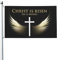 Flagge mit Jesus Christus He Is Risen, Gartenflagge, doppelseitig, für den Außenbereich, 90 x 152 cm