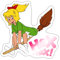 Spreadshirt Bibi Blocksberg Fliegt Davon Sticker, max. 10 x 10 cm, 10 x 10 cm, Weiß glänzend