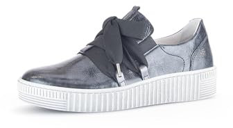 Gabor Damen Low-Top Sneaker, Frauen Halbschuhe,Freizeitschuhe,Turnschuhe,Laufschuhe,schnürschuhe,schnürer,anthrazit (grau),39 EU / 6 UK