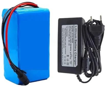 Pacco batteria agli ioni di litio per bici elettri Batteria 24V 7S3P 100Ah 29.4V Batteria agli ioni di litio 18650 con bilanciamento BMS for bici elettrica scooter elettrico sedia a rotelle + carica(X