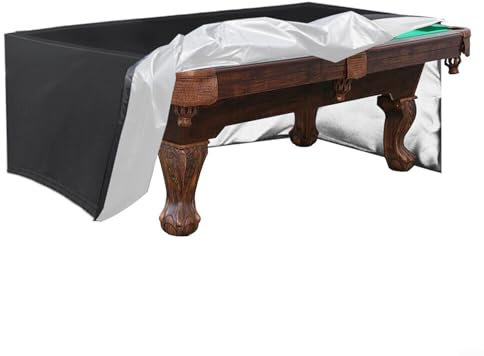 HEBEOT Cubierta para mesa de billar al aire libre, cubierta impermeable contra el polvo 210D Oxford Snooker mesa de billar cubierta antipolvo para muebles de exterior (225 x 116 x 82 cm)