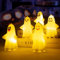 Wzone Halloween Lichterketten Geist Lampe, 5 Stück Emoji Halloween Deko Licht for Outdoor Indoor, Niedlich LED Licht Halloween Dekoration für Innen Außenlaterne Gärten Party Dekoration