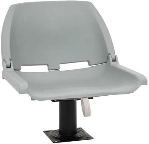 vidaXL 2-tlg. Bootssitz-Set Klappbar Kein Kissen Grau 48x51x41 cm