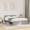 Willood Bettgestell mit Kopfteil Doppelbett lattenrost Bettrahmen Holzwerkstoff Grau Sonoma 120x200 cm
