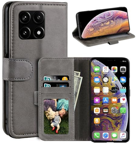 Schutzhülle kompatibel mit Xiaomi Redmi K70 Pro 5G Lamborghini, magnetische Schutzhülle aus PU-Leder, Brieftaschen-Stil, modische Klapphülle mit Kartenfach und Ständer, 6,6 Zoll