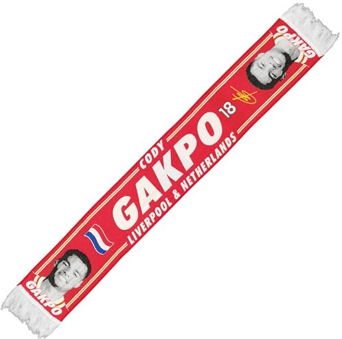 Partisan Liverpool Gakpo Schal 24/25 HD, rot, 127 x 19cm