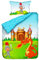 JACK Kinder Renforce Baby Wende Bettwäsche 2 TLG. 100x135cm Drache Ritter Burg Wolke Bunt Reißverschluss