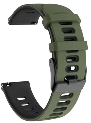 20mm 22mm Silikonband Ersatzarmband Unisex(09 military green black,20mm)