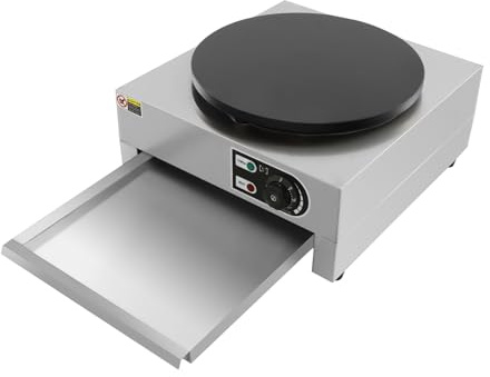 Crepaker professionale da 40 cm – Crepes Maker elettrico con controllo preciso della temperatura (50 – 300 °C) – Ideale per pancake, pancake e omelette – Include piastra per crepes antiaderente