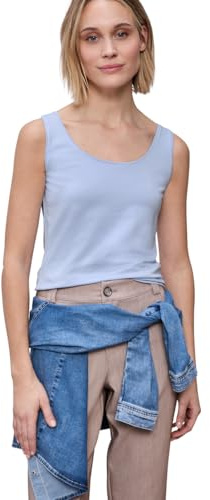 Street One Basic Top mit Rundhals aus Jersey Cashmere Blue 42