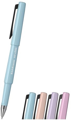 Erich Krause Kugelschreiber 0,28mm 1 Stück sortiert - einfaches und weiches Schreiben - Soft Touch sechseckig - Kulis & Schreibtischzubehör - Severe Manga Stick Blau