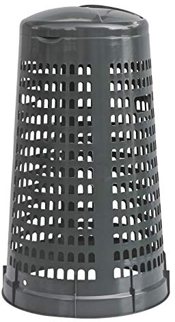 Mobil Plastic – Porte-Savon Trespolo 110 litres pour Collecte différenciée – Poubelle avec Couvercle – Plastique résistant – Gris foncé
