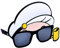 Sun-Staches Offizielles Lizenzprodukt von Popeye, Seemanns-Party-Sonnenbrille, UV400, schwarz, Standard (HWSG3505)