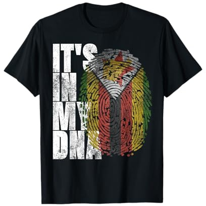 It's In My DNA Zimbabwean Costume African Gift Zimbabwe Flag T-Shirt