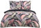 ZIRVEHOME Bettwäsche Set zweiteilig, 135x200cm Bettbezug, Baumwolle, Palmen Design Pink, Hena