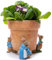 Potty Feet Beatrix Potter Lot de 3 pieds pour pot de fleurs Motif Pierre Lapin et Mme Lapin