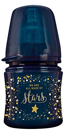 LOVI Stardust Flasche, 0 Monate+, Stört nicht den Saugreflex des Kindes, SUPERvent Entlüftungssystem, BPA frei, Stardust Kollektion, 120ml