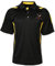 Racing Pegasus Polo Shirt: Schwarz/Gelb für C8 Corvette (Medium)